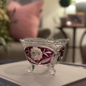 Cut Crystal Footed Bowl